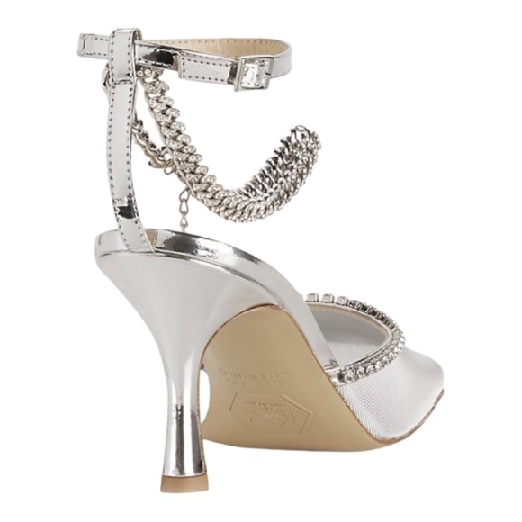 Nalebe stellar Crystal-Embellished Ankle-Strap Pumps silver - Picture 2 of 16